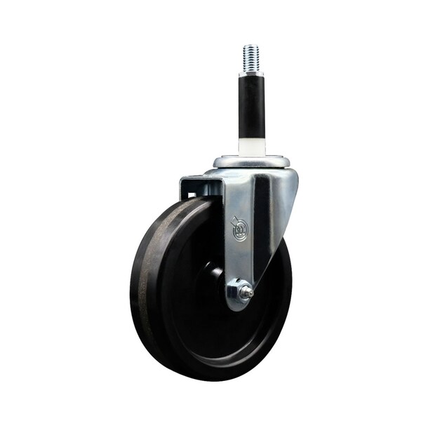 Service Caster 5'' SS Phenolic Wheel Swivel 7/8'' Expanding Stem Caster SCC-SSEX20S514-PHS-78 - main